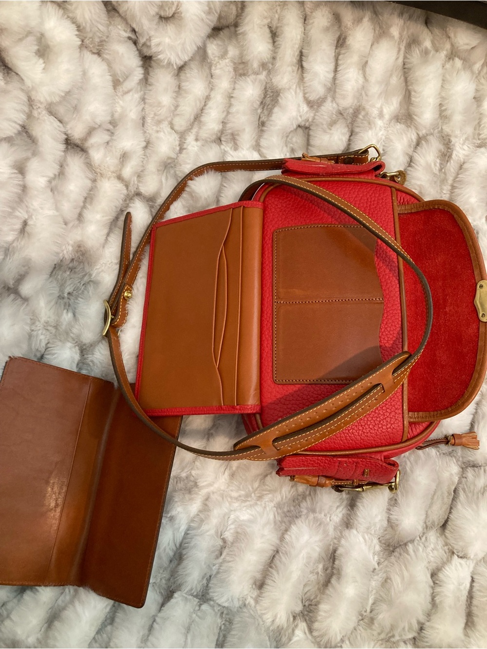 Dooney & Bourke Vintage Red Kilty Bag - Picture 7 of 10